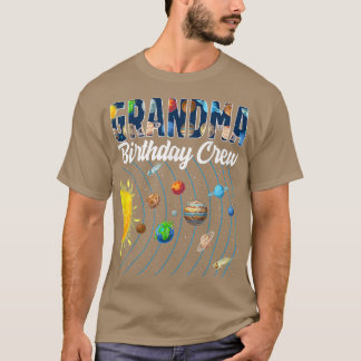 T-shirt Grand-mère Équipage d'anniversaire Système solaire