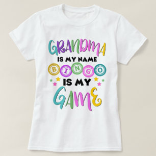 T-shirt Grand-mère est mon nom Bingo est mon jeu
