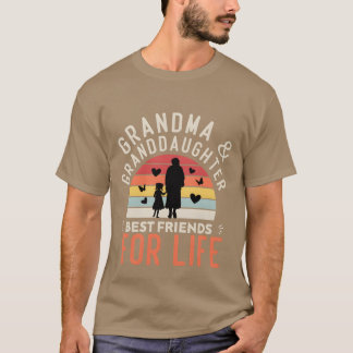 T-shirt Grand-mère et petite-fille Meilleurs amis pour la