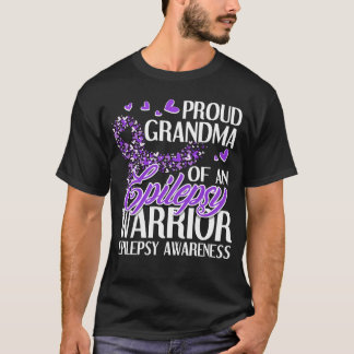 T-shirt Grand-mère fière de l'épilepsie guerrière