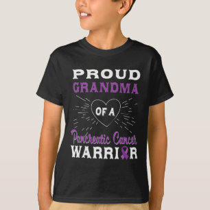 T-shirt Grand-Mère Fière D'Un Guerrier Du Cancer Pancréati