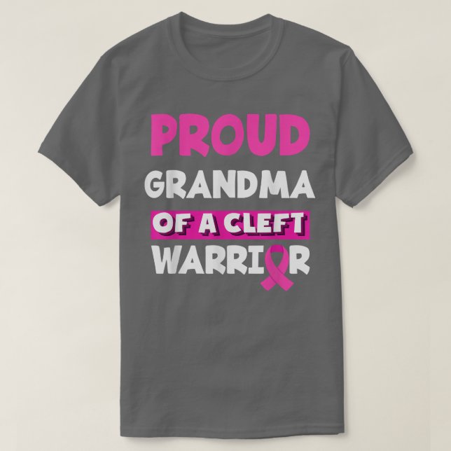 T-shirt Grand-Mère Fière D'Un Guerrier Gauche Lip & Palat (Design devant)
