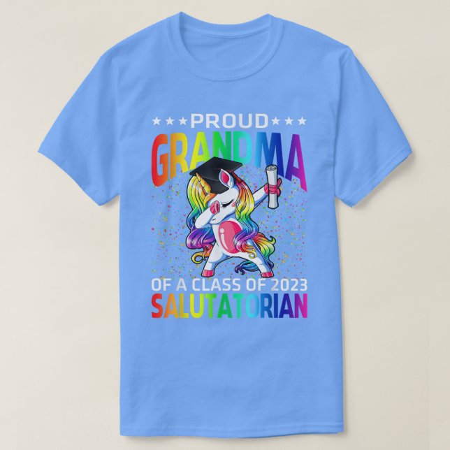 T-shirt Grand-Mère Fière D'Une Classe De 2023 Unic Salutat (Design devant)