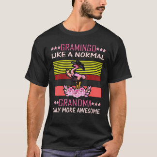 T-shirt Grand-mère Flamant rose Flamant rose