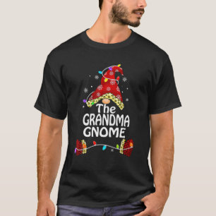 T-shirt Grand-mère Gnome Buffalo Plaid Correspondant Noël