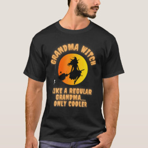 T-shirt Grand-Mère Halloween Costume De Sorcière Comme Un
