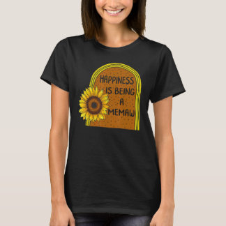 T-shirt Grand-Mère Le Bonheur D'Être Une Mère Florale Mémo