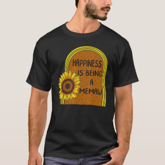 T-shirt Grand-Mère Le Bonheur D'Être Une Mère Florale Mémo