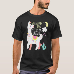 T-shirt Grand-Mère Llama A Besoin D'Un Drame Animal Cute L