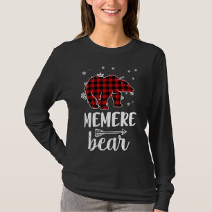 T-shirt Grand-mère Mère Ours de Noël Pyjama Rouge Bouf Pla