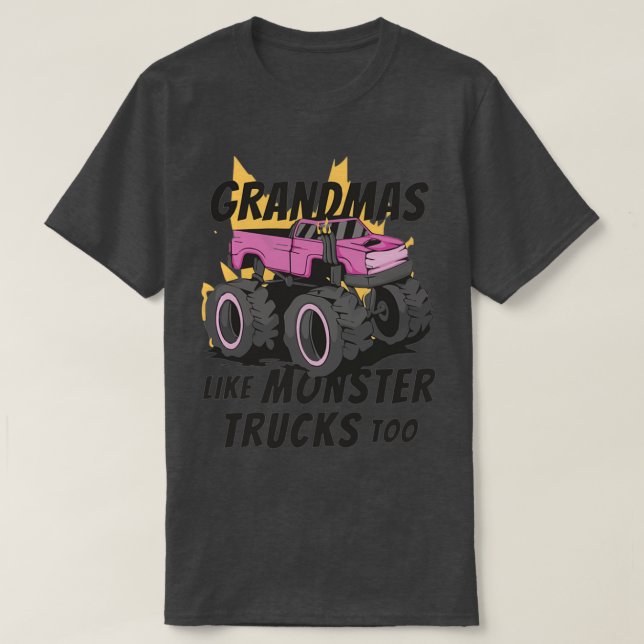T-shirt Grand-mère Monster Truck Crushing (Design devant)