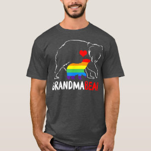 T-shirt Grand-mère ours Fière maman Mama arc-en-ciel LGBT 
