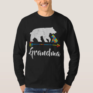 T-shirt Grand-mère ours Sensibilisation sur l'autisme Fier