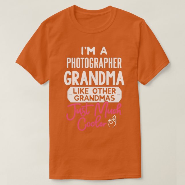 T-shirt Grand-mère photographe de la fête des mères cool (Design devant)
