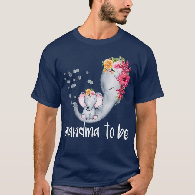 T-shirt Grand-mère pour être un Baby shower éléphant pour  (Devant)