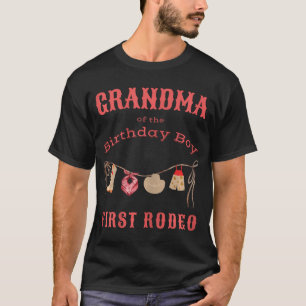 T-shirt Grand-mère Premier Rodéo 1Eanniversaire Cowboy Fam