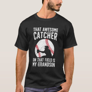 T-shirt Grand-mère receveur de baseball fière receveur de