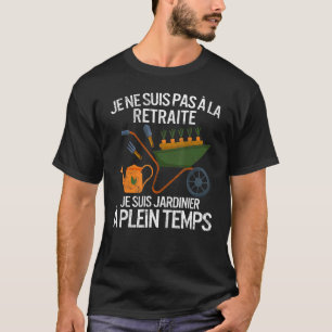 T-shirt Grand-mère retraitée femme pour jardin de poulets