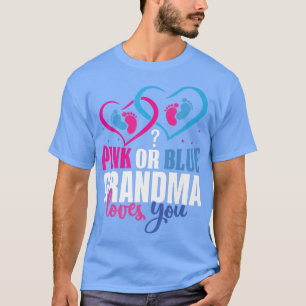 T-shirt Grand-mère rose ou bleu aime l'apparence révélatri