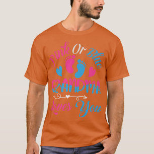 T-shirt Grand-mère rose ou bleu aime l'apparence révélatri
