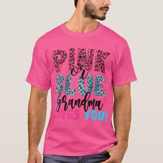 T-shirt Grand-Mère Rose Ou Bleu Vous Aime Bébé Genre Révél