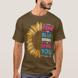 T-shirt Grand-mère rose ou bleu vous aime Genre Révéler Su