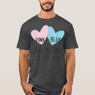 T-shirt Grand-mère rose ou bleu vous aime Genre Révéler T-