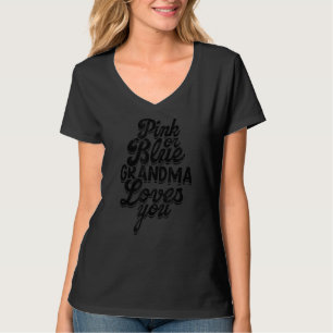 T-shirt Grand-Mère Rose Ou Bleu Vous Aime Grand-Parents Bé