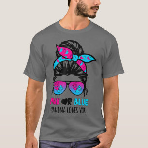 T-shirt Grand-Mère Rose Ou Bleu Vous Aime Messy Bun Gend D