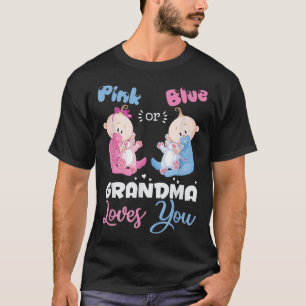 T-shirt Grand-mère rose ou bleu vous aimeRévéler le genre 