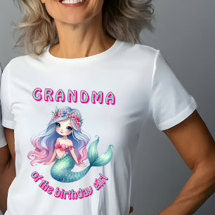 T-Shirt grand-mère sirène personnalisée de la fill