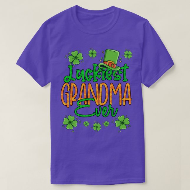 T-shirt Grand-mère St Patrick Day Lucky Grandma Ever St Pa (Design devant)