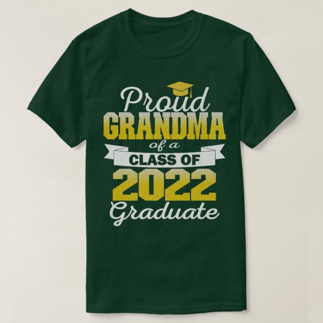 T-shirt Grand-mère super fière de 2022 Diplômée Awesome Fa (Design devant)