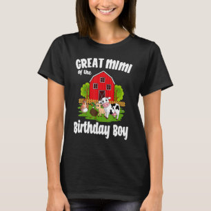 T-shirt Grand Mimi De L'Anniversaire Boy Farm Animal Anniv
