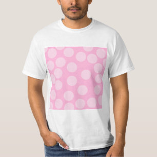 T-shirt Grand motif de points. Pâlissez - rose et rose de