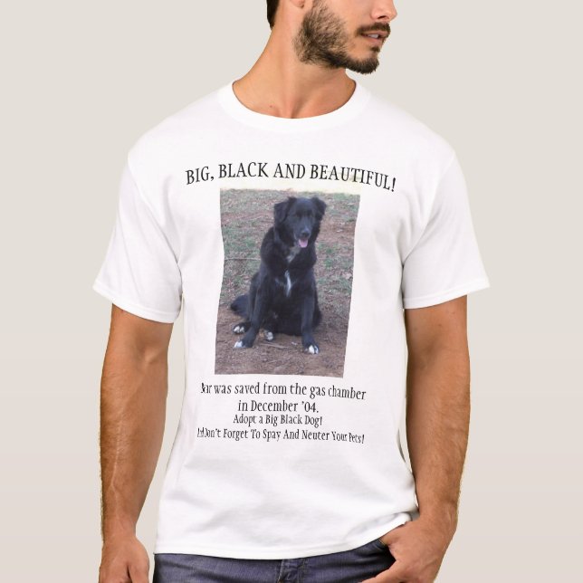 T-SHIRT GRAND, NOIR ET BEAU (Devant)