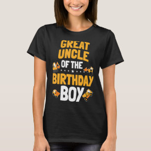 T-shirt Grand Oncle De L'Anniversaire Boy Construction Tra