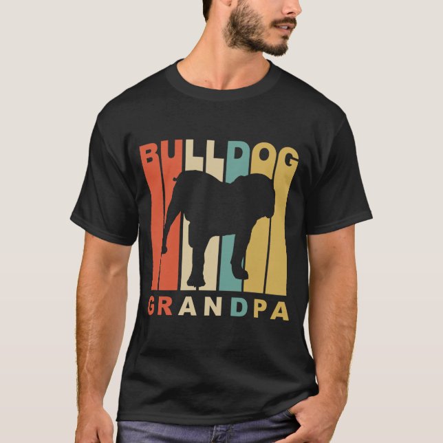 T-shirt Grand-papa de bouledogue (Devant)