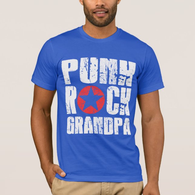 T-shirt Grand-papa de punk rock (Devant)