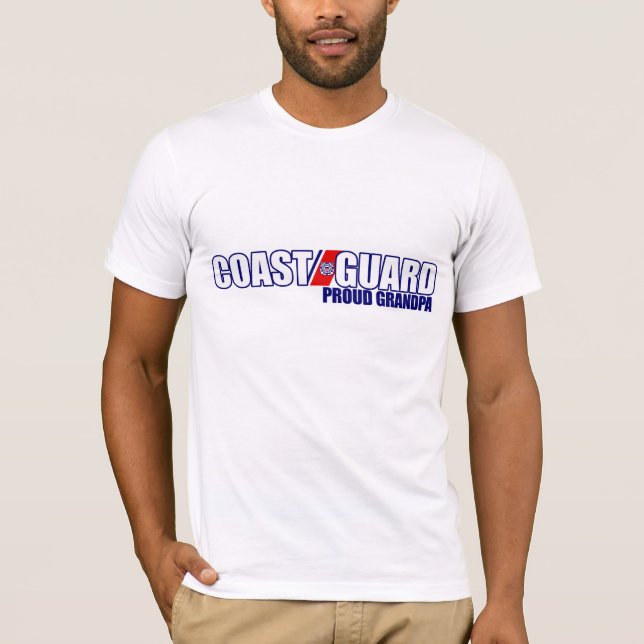 T-shirt Grand-papa fier de la garde côtière (Devant)