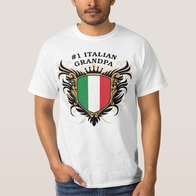 T-shirt Grand-papa italien du numéro un (Devant)