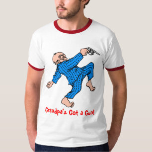 T-shirt Grand-papa obtenu une arme à feu !