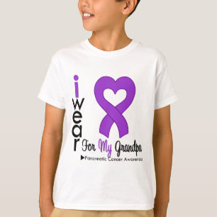 T-shirt Grand-papa pourpre de soutien de ruban de Cancer
