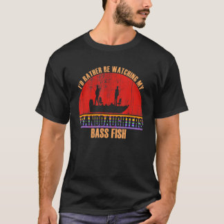T-shirt Grand-Parent Plutôt Regarder Basse Poisson Grandda