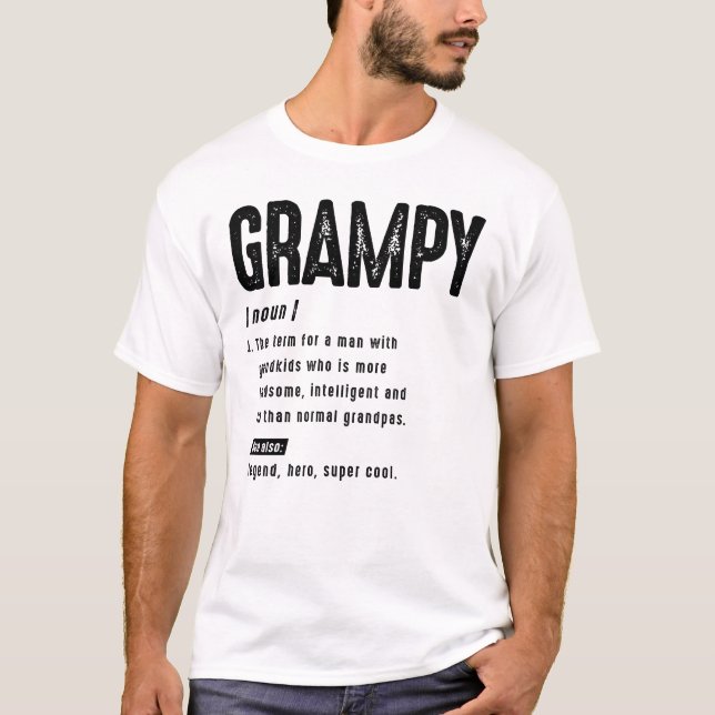 T-shirt Grand-parents - Définition Grampy (Devant)