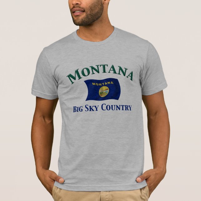 T-shirt Grand pays de ciel du Montana (Devant)