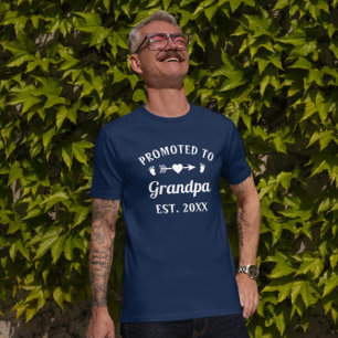 T-shirt Grand-Père Abuelo Gramps Papa Promu À Grand-Père