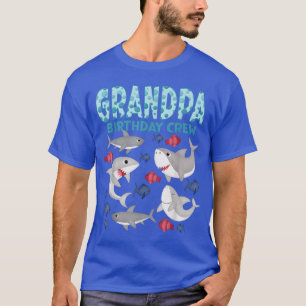 T-shirt Grand-père Anniversaire Équipage Requins thème Fam