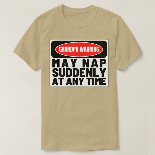 T-shirt Grand-père Avertissement mai faire la sieste souda (Design devant)