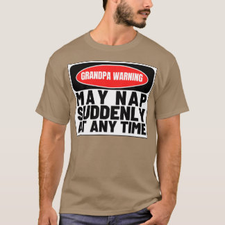 T-shirt Grand-père Avertissement mai faire la sieste souda